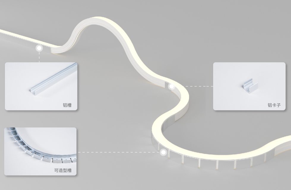3D bend LED neon flex for multidirectional curves and custom lighting shapes